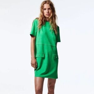 Zara Bright Green Mini Dress